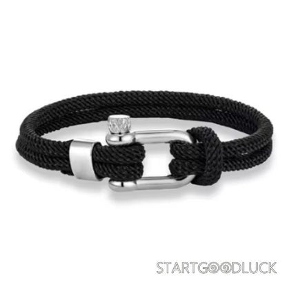 Man Silver Clasp Bracelet | Simple and Versatile Bracelet | Six Colors To Choose