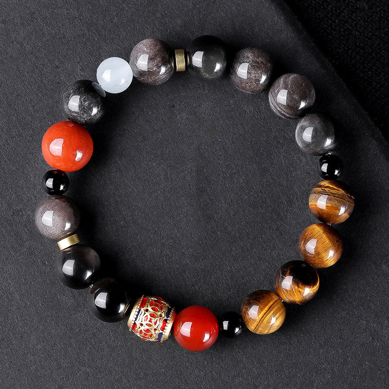 Men’s Silver Obsidian Bracelet