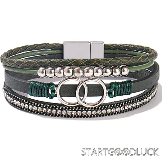 Multi Layer Bracelet | Leather Wrap Bracelet for Women