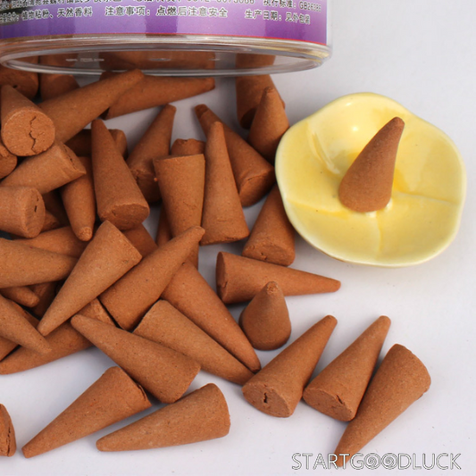 Natural Backflow Tower Incense Cones - Oriental Aromatherapy Scented Incense for Relaxation & Home Fragrance