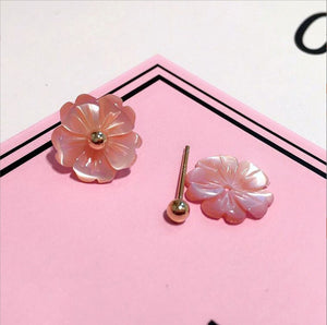 Natural Jade Flower Earrings | S925 Sterling Silver Stud | Best Birthday Gift