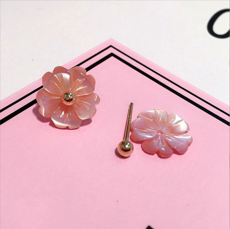 Natural Jade Flower Earrings | S925 Sterling Silver Stud | Best Birthday Gift