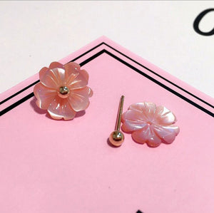 Natural Jade Flower Earrings | S925 Sterling Silver Stud | Best Birthday Gift