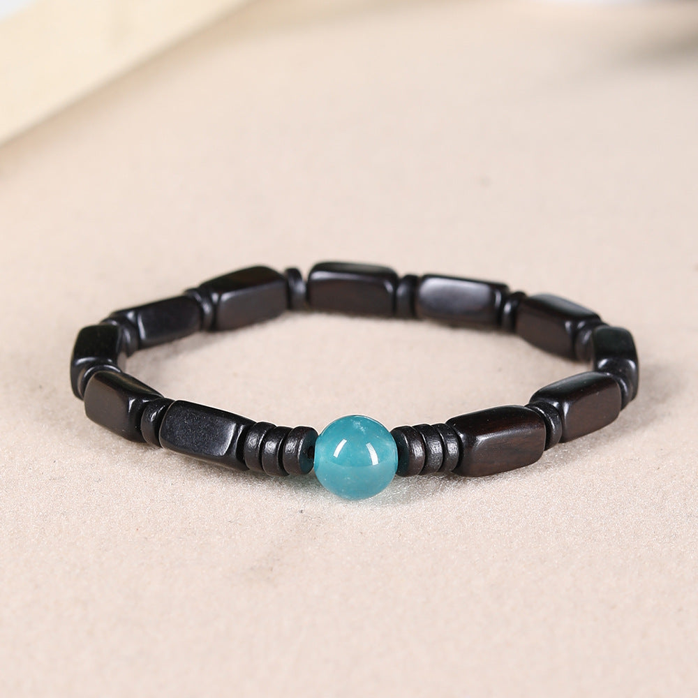 Natural Black Sandalwood and Purple Sandalwood Evil Eye Protection and Guardianship Bracelet