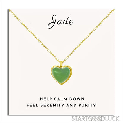 Natural Jade Heart Necklace Pendant: A Talisman of Calm & Purity