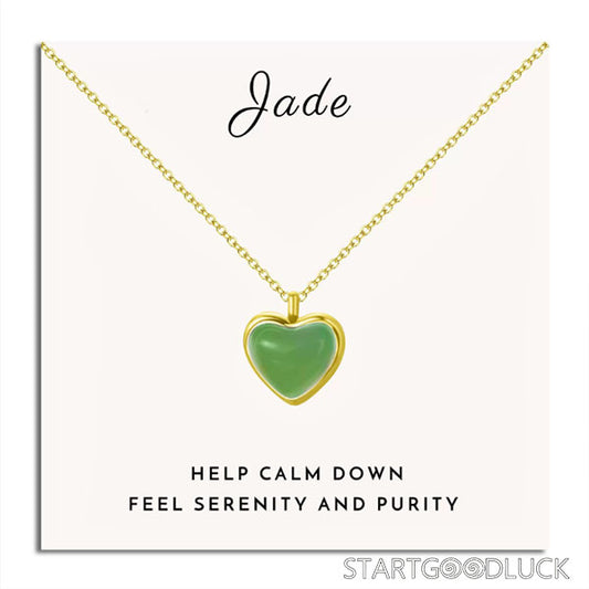 Natural Jade Heart Necklace Pendant: A Talisman of Calm & Purity