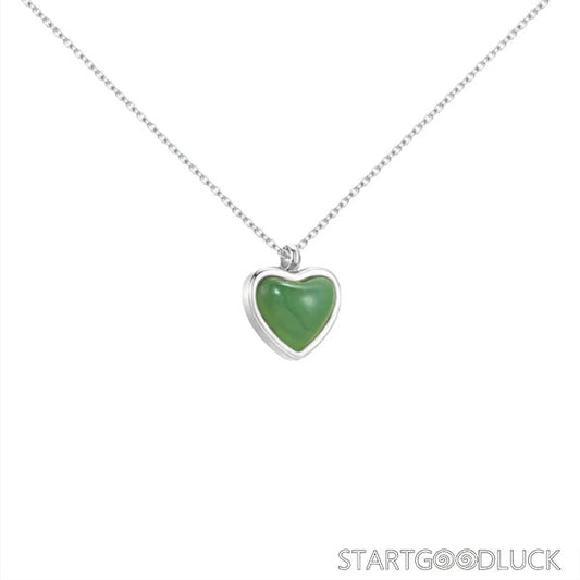 Natural Jade Heart Necklace Pendant: A Talisman of Calm & Purity