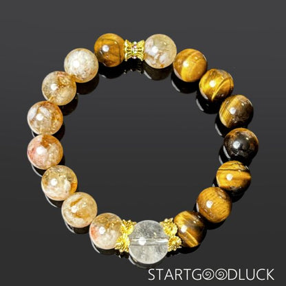Natural Tiger Eye Bracelet | Yellow Crystal Bracelet