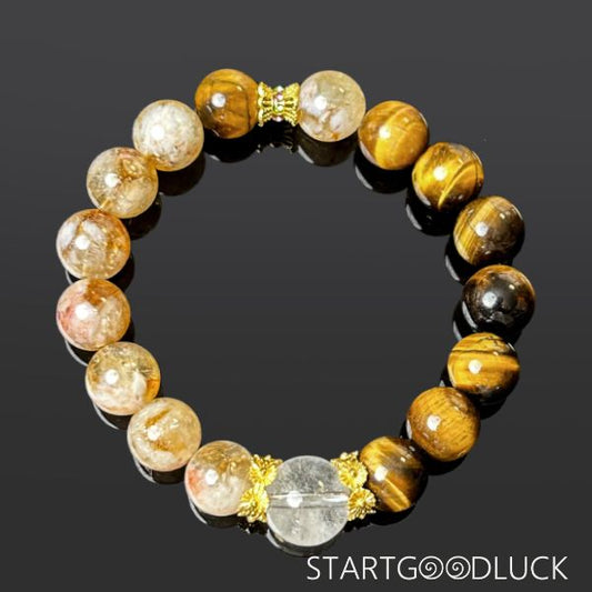 Natural Tiger Eye Bracelet | Yellow Crystal Bracelet