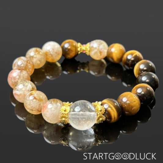 Natural Tiger Eye Bracelet | Yellow Crystal Bracelet