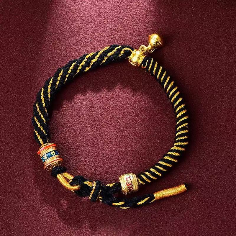 Colorful Rope Bracelet Six-Character Mantra Hand-Woven Rope Bracelet