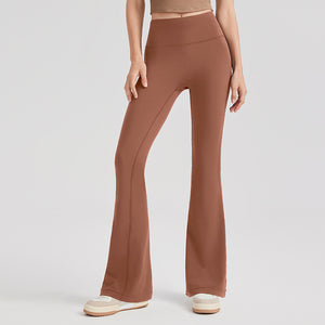 Women Solid Colors Yoga Outer Wear High Waist Slimming Hip-lifting Sports Fitness Leggings