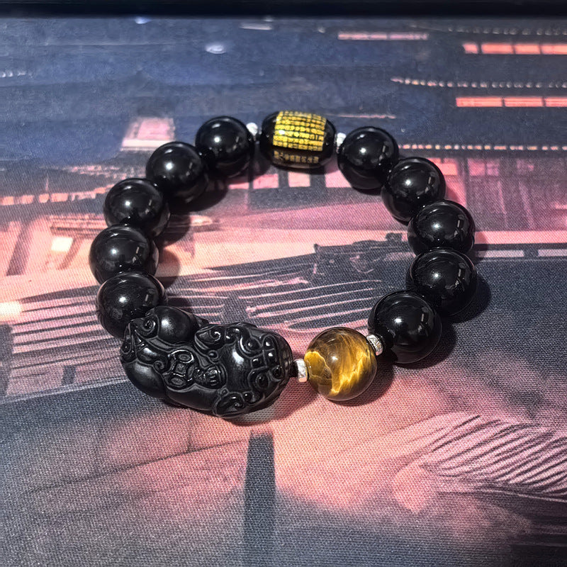 Obsidian Pixiu Bracelet Natural Ice stone for man