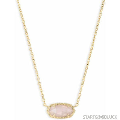 Oval Diamond Necklace - Gold Dainty Trendy Fashion Jewelry