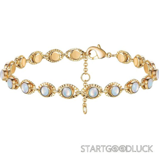 Abalone Shell Bracelet For Women | Pearl Beads Bracelet with Plated Gold Chain