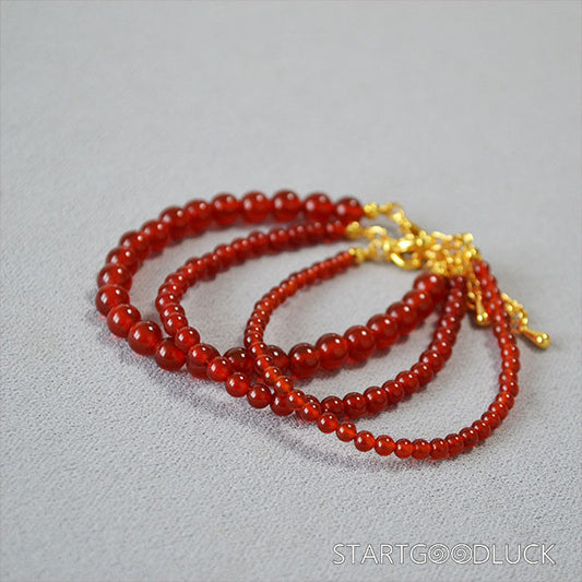 Red Agate Crystal Bracelet - Ignite Vitality & Attract Good Fortune | Crystal Bracelet