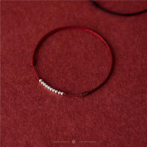 Red String 925 Silver Beads Good Luck Bead Love and Luck Bracelet
