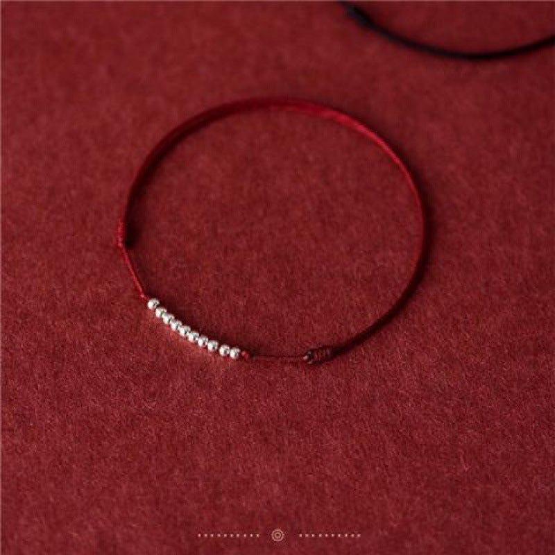 Red String 925 Silver Beads Good Luck Bead Love and Luck Bracelet