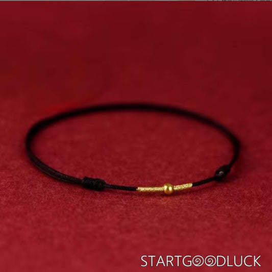 Red String Bracelet With Gold | Black String Bracelet