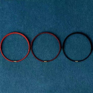 Handmade Red String Bracelet Symbolizing Fortune and Prosperity