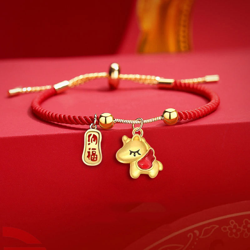 Red String Fu Horse Year Harmony and Happiness Bracelet