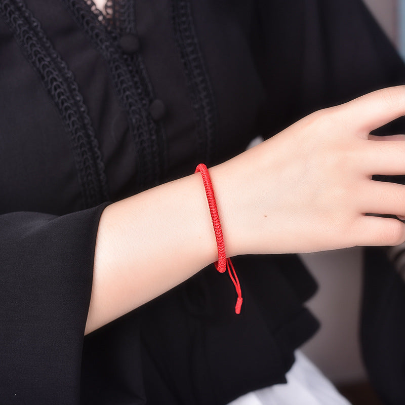 Red String Handmade Woven Diamond Knot Love and Luck Bracelet