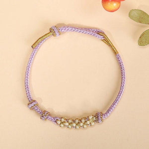 Red String Handmade Woven Peach Blossom Love and Luck Bracelet