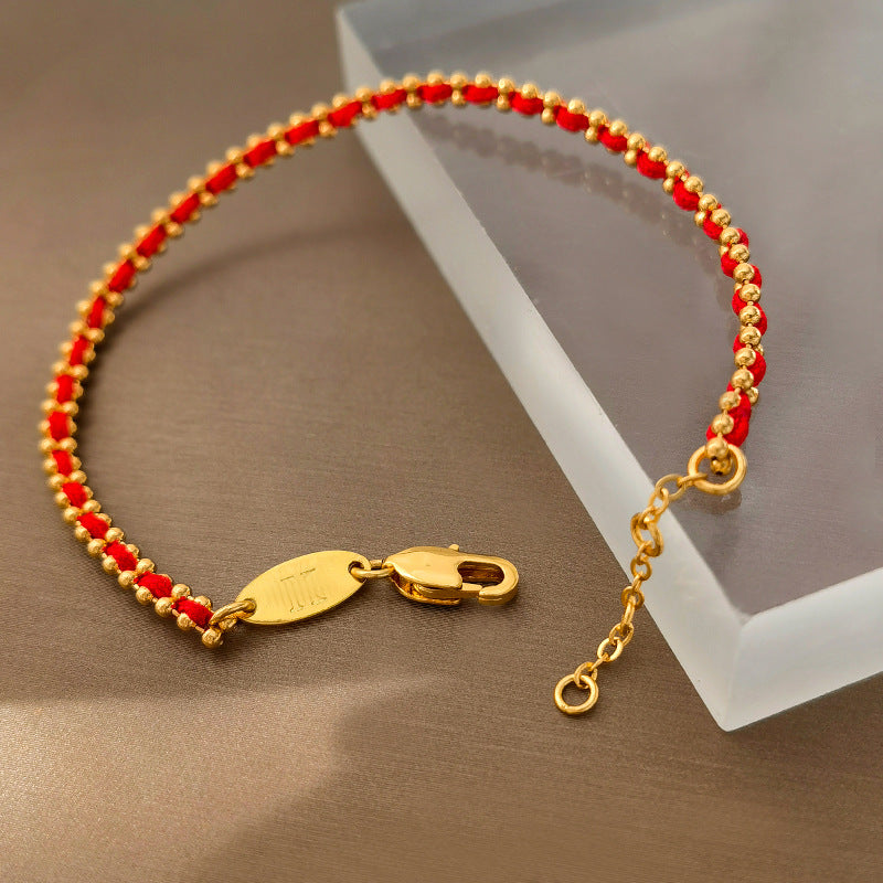 Retro red rope bracelet Courage and Strength Bracelet