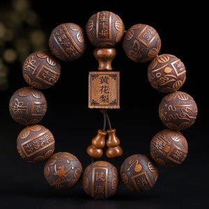 Rose Wood beads Zodiac Health and Positivity Bracelet