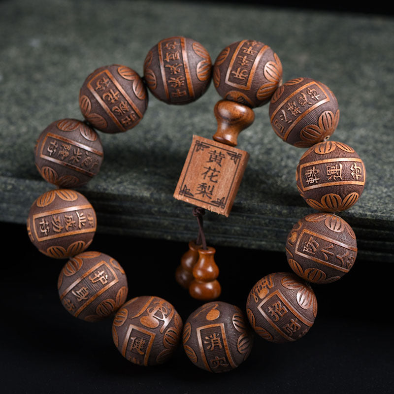 Rose Wood beads Zodiac Health and Positivity Bracelet