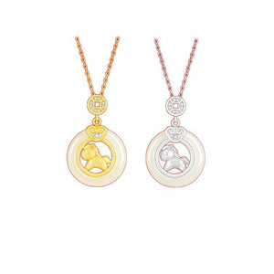 S925 Sterling Silver Jade Safety Buckle Balance and Harmony Necklace