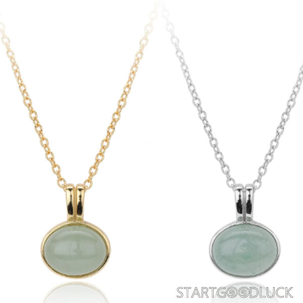Silver/golden - Framed Jade Necklace Pendant: A Symbol of Spiritual Purity