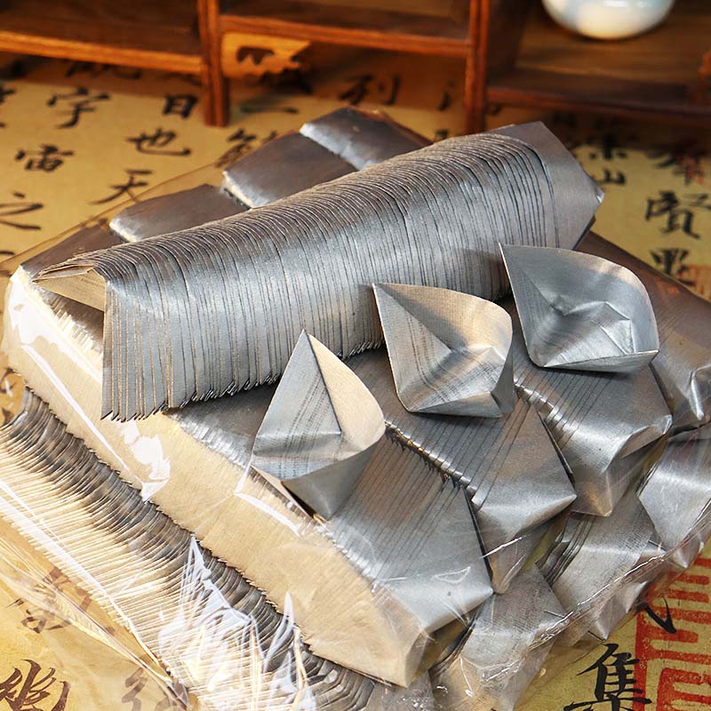 Silver Joss Paper  - Chinese  Silver Ingot-style set for Afterlife Offerings & Cultural Rituals