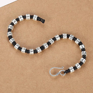 Six-Character Mantra Retro Style Hand-Woven Couple Bracelets 