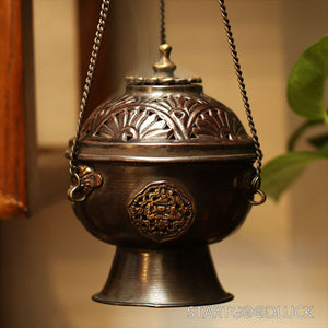 Smoke Offering | Tibetan - Style Copper Incense Burner - StartGoodLuck