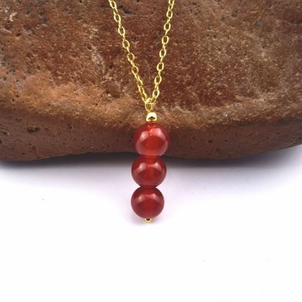 Stainless Steel Chain Natural Crystal Health and Positivity Necklace