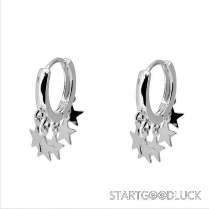 Star String Earrings | 18k Gold Plated Sterling Silver