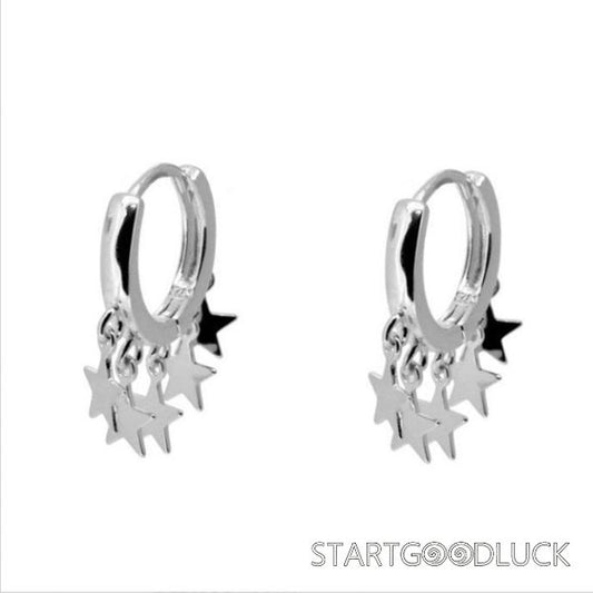Star String Earrings | 18k Gold Plated Sterling Silver