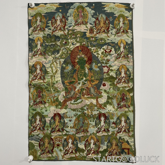 Thangka Painting | Embroidered Twenty-One Taras: Multi-faceted Protection