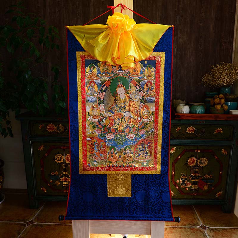 Thangka Painting | Embroidered Padmasambhava: Dharma Spread & Spiritual Awakening