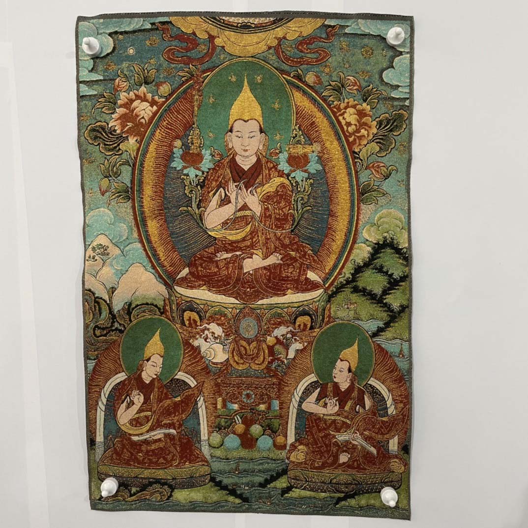 Thangka Painting | Embroidered Tibetan Buddhist Masters: Wisdom Lineage & Guidance