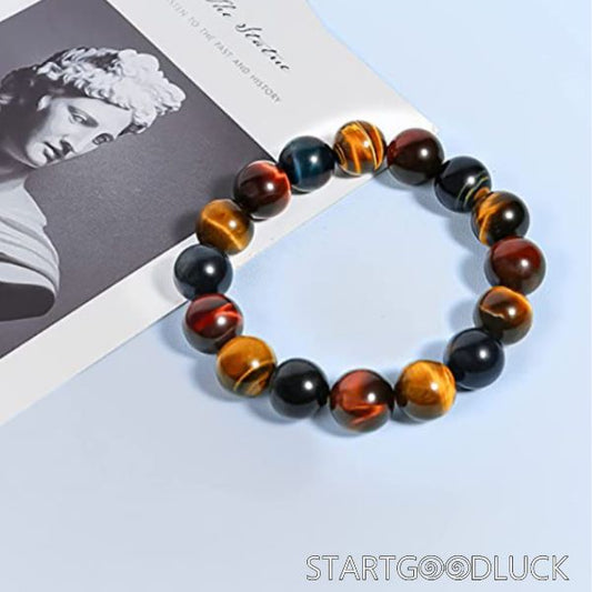Three-colour Tiger Eye Bracelet | Triple Protection Bracelet