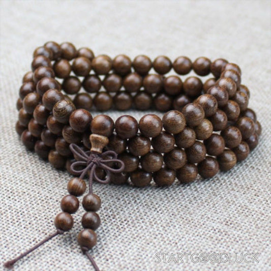 Tibetan Buddhist Sandalwood Mala: Calm the Mind, Connect to Spirit - StartGoodLuck