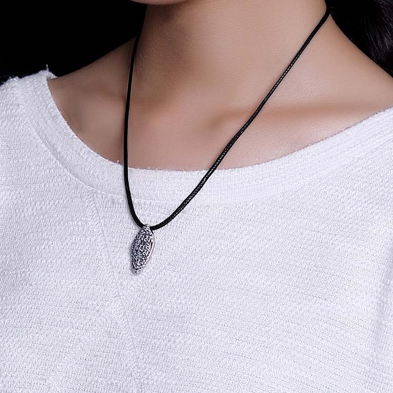 Tibetan Buddhist Vajra Necklace: “Om Mani Padme Hum” Engraved Pendant (Protect & Empower)