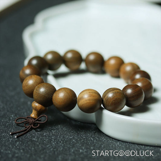 Tibetan Green Sandalwood Bracelet: Natural Calm, Sacred Protection - StartGoodLuck