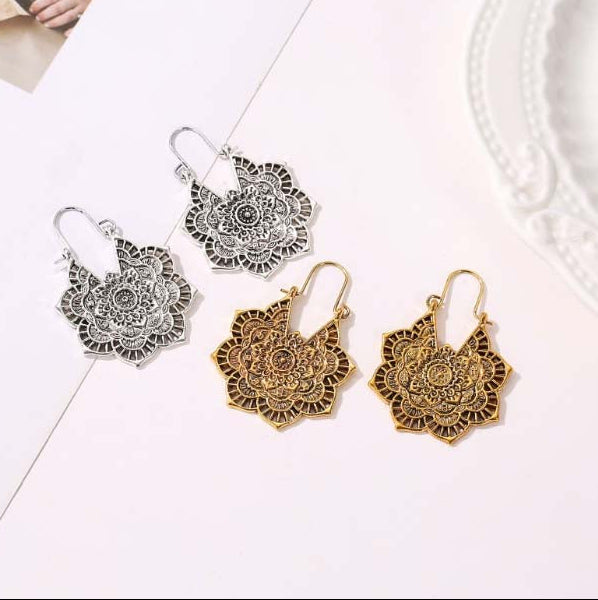 TibetanLotusEngravingCopperEarrings_image_2