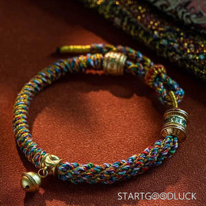 Tibetan Six - Syllable Mantra Five - Color Bracelet: Sacred Threads, Blessed Energy - StartGoodLuck