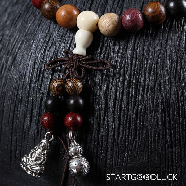 Tibetan Buddhist 108 - Bead Multi - Treasure Sandalwood Mala necklace: Balance Energy, Attract Blessings - StartGoodLuck