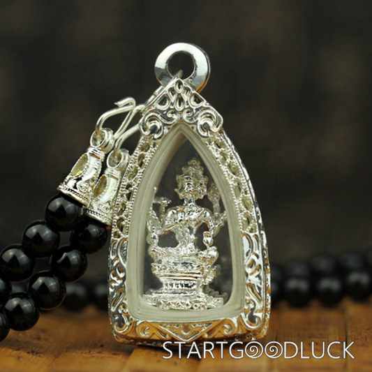 Tibetan Buddhist Amulet | Phra Phrom: Four-Way Protection & Wish Fulfillment (Blessed by Senior Monks)