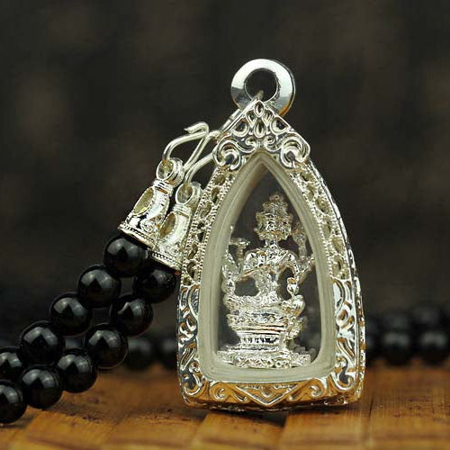 Tibetan Buddhist Amulet | Phra Phrom: Four-Way Protection & Wish Fulfillment (Blessed by Senior Monks)
